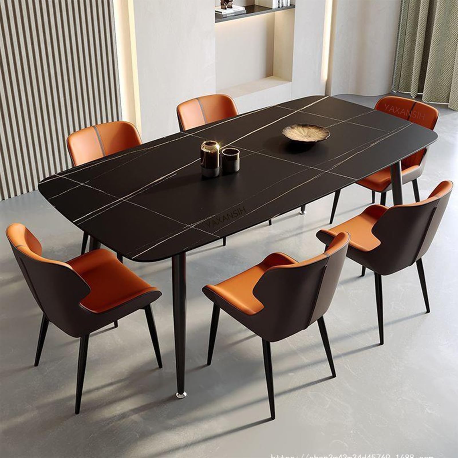 Generico Set di 6 sedie da Pranzo in Stile Moderno di metà secolo, Imbottite in Velluto, sedie da Cucina trapuntate di Alta qualità per la casa, Eleganti mobili da Sala da Pranzo, comode sedute per l