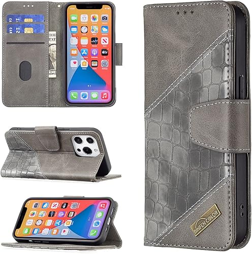 Miniatura 4 de Wallet Folio Case for XIAOMI REDMI K40, Premium PU Leather Slim Fit Cover for REDMI K40, 3 Card Slots, Steady Strong, Gray