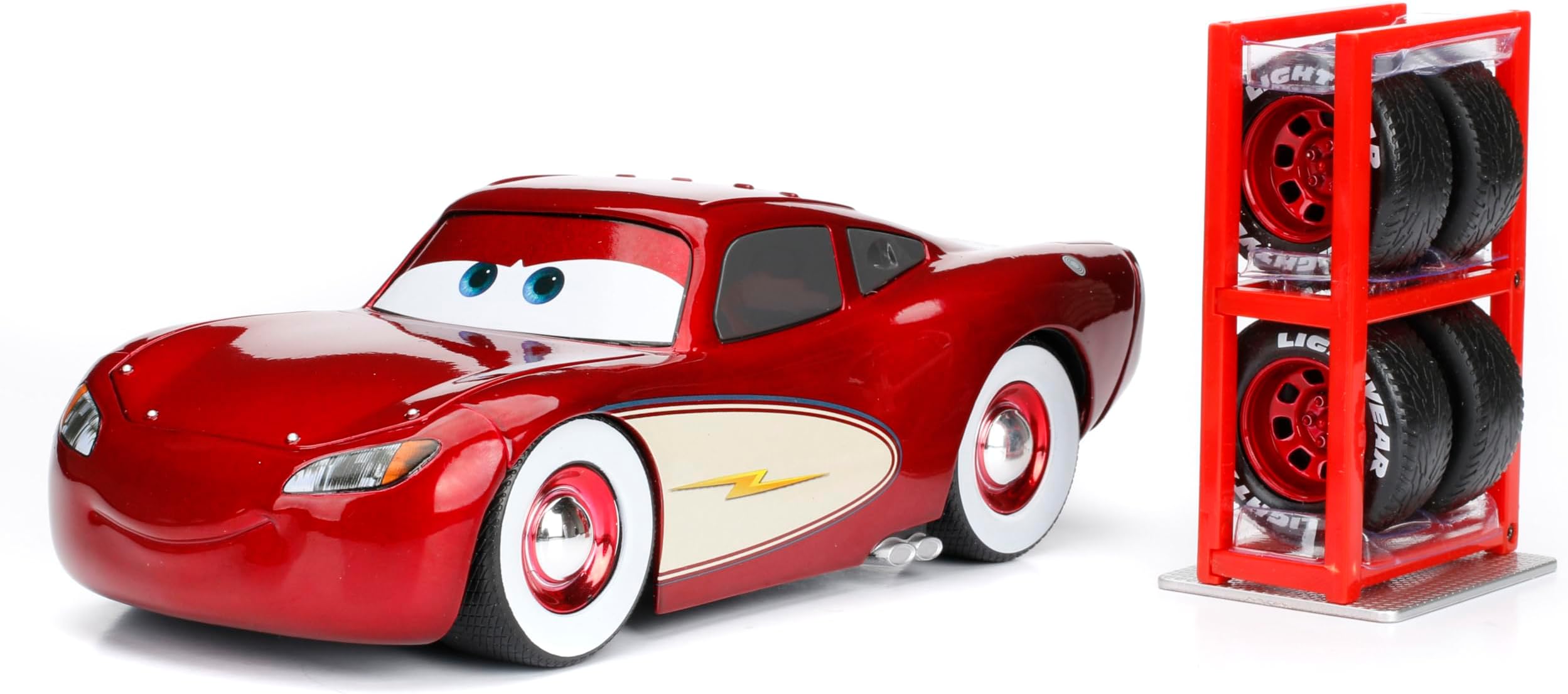 Jada Disney Pixar Cars 1:24 Cruising Lightning McQueen Die-Cast Car, Toys for Kids and Adults