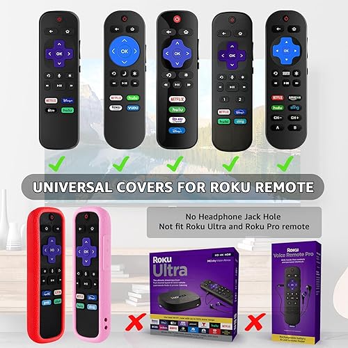 Miniatura 8 de ONEBOM - Funda para control remoto Roku, funda para HisenseTCL Roku TV Steaming StickExpress universal de repuesto para control remoto Roku, funda