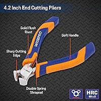 Vista 3 de Alicates Cortadores de Extremo Mini de 4.2 Pulgadas, Cortaalambres de Extremo de Precisión, Herramienta Extractora de Clavos para Instalación