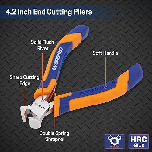 Miniatura 3 de Alicates Cortadores de Extremo Mini de 4.2 Pulgadas, Cortaalambres de Extremo de Precisión, Herramienta Extractora de Clavos para Instalación de