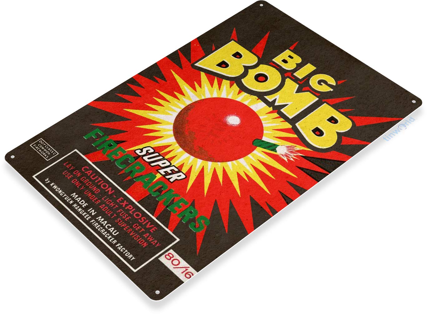 Amazon.com: Tinworld Tin Sign: Bigbomb Firecrackers Fireworks