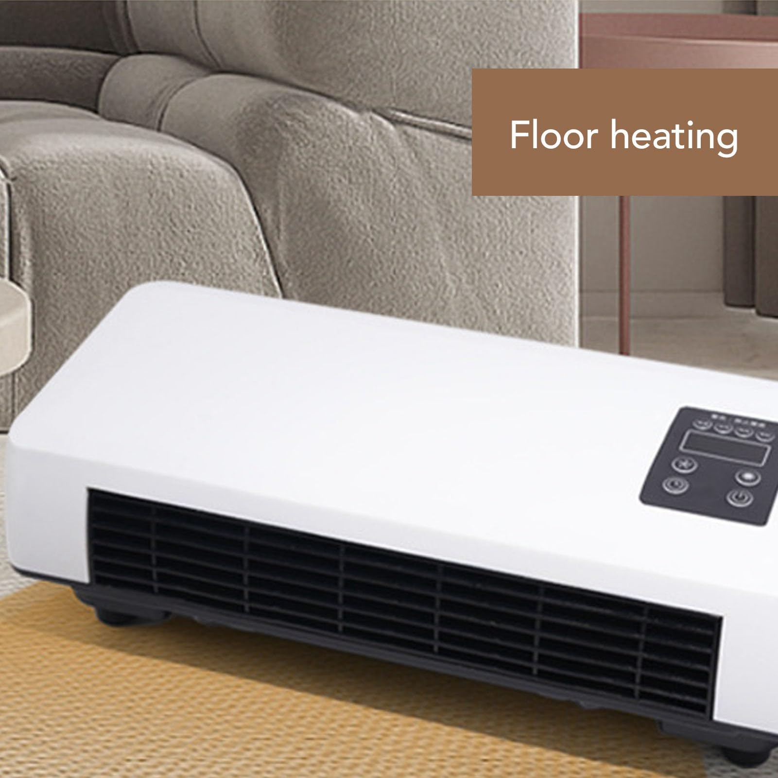 Calentador de Pared Eléctrico, Calentador de Pared ABS de 1500 W, Control Remoto y Toallero para Dormitorio, Baño, Sala de Estar (Enchufe europeo 220V)