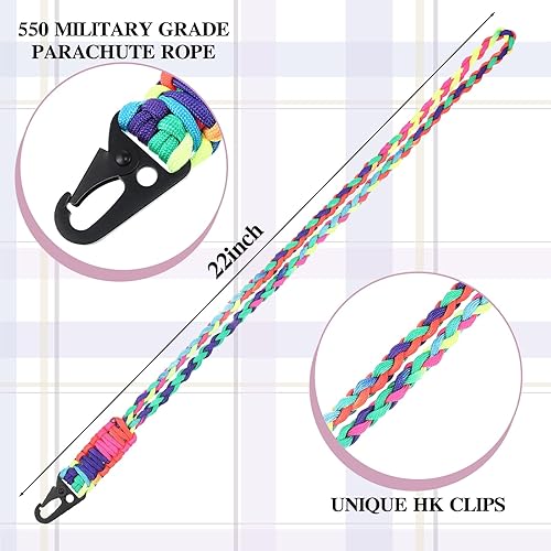 Miniatura 2 de Frienda Juego de 2 correas trenzadas para silbatos de paracaídas resistentes para actividades al aire libre