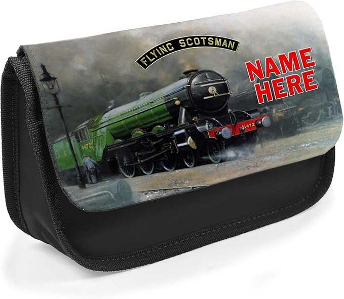 Personalised Flying Scotsman Steam Train Pencil Case Stationary School