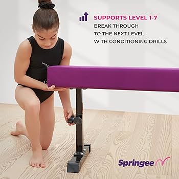 Springee 8ft Adjustable Balance Beam - Gymnastics Equipment