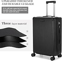 Amazon.com | ZXMOTO 3 Piece Hardside Luggage Set, Hardshell