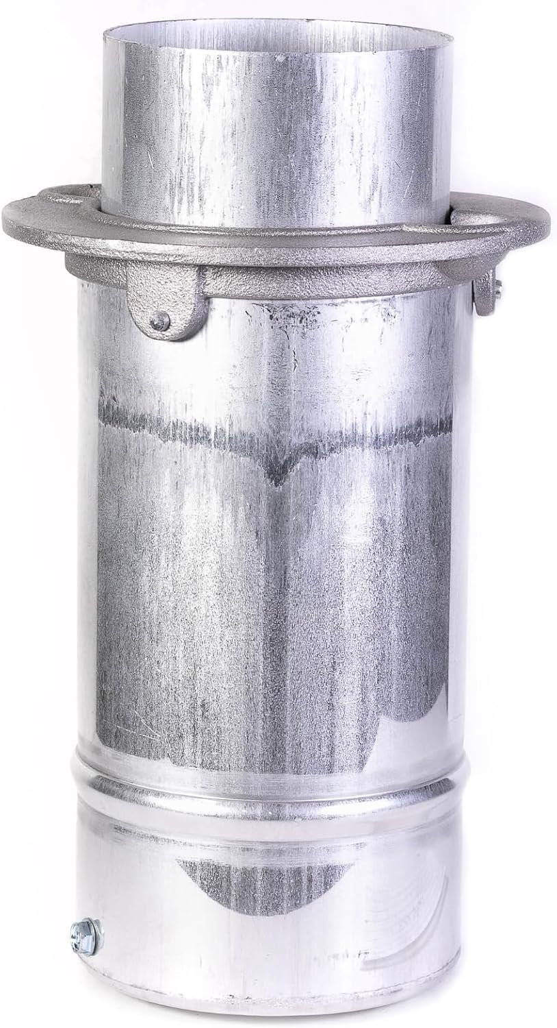 Eaton Brothers Rex Cemetery Vase – Flush-Mount Aluminum Grave Vase with Cast Aluminum Flange – Weather-Resistant Memorial Flower Holder for Headstones and Grave Markers
