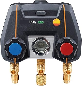 HVAC Gauges Digital Refrigeration Gauge Manifold App Controlled 2 Valves Air Pressure Gauge Bluetooth-Compatible Manometer Tool