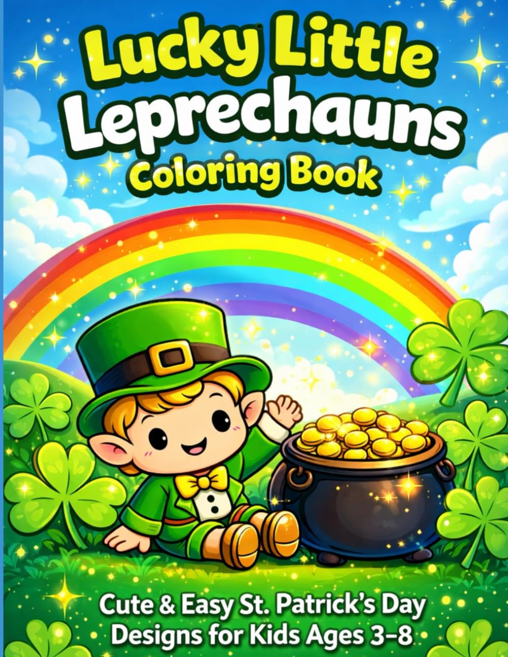 Lucky Little Leprechauns Coloring Book: Cute & Easy St. Patrick’s Day Designs for Kids Ages 3–8