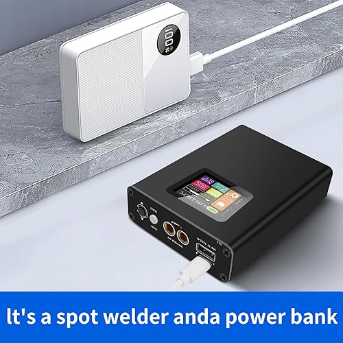 Miniatura 7 de Soldador por puntos de mano ajustable de 30 niveles con pantalla LCD, mini máquina de soldadura por puntos portátil recargable con cinturón de