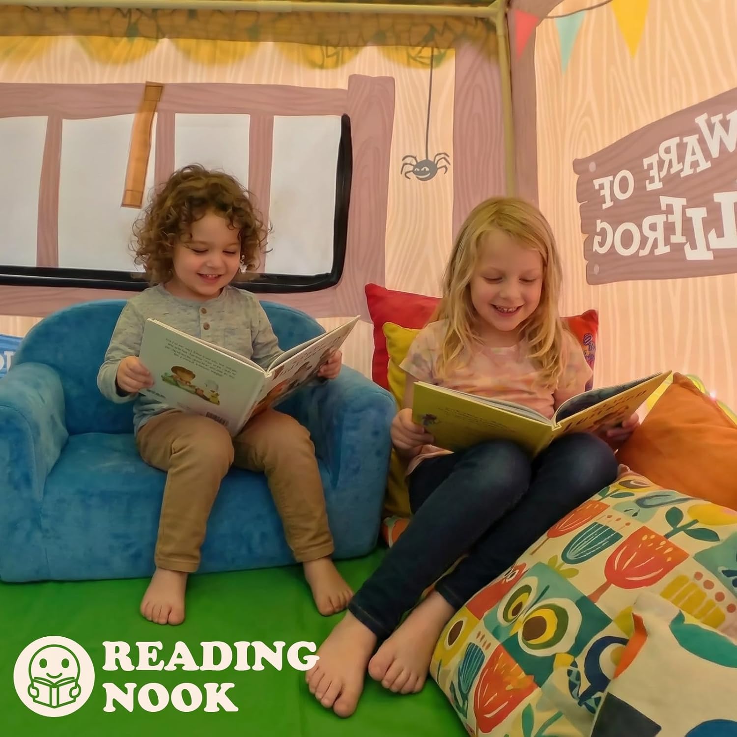 SweHouse Kids Play Tent Indoor: Clubhouse Tent for Toddler with Roll-up Door & Windows Playhouse - Boy Girl Tent Outdoor Birthday Gifts Toys - Image 3