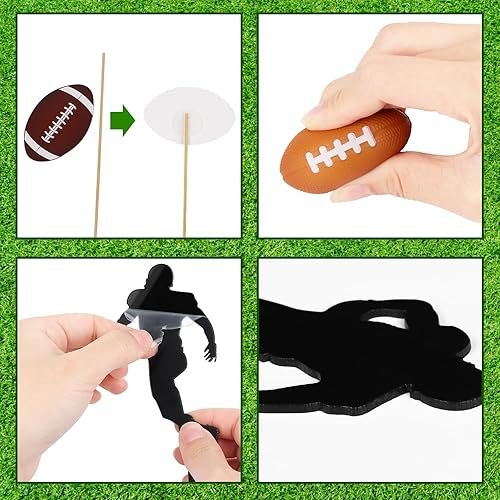 Miniatura 56 de Hooqict 26 piezas de decoraciones de pasteles de los años 80 y 90, decoraciones retro de los años 80 de hip hop con bolas de purpurina para cupcakes