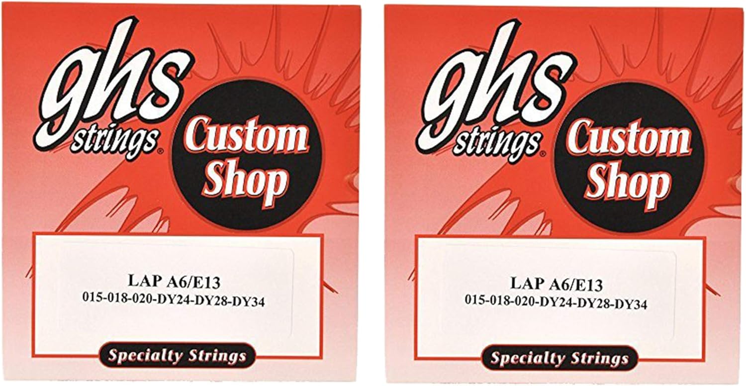 GHS Electric Lap Steel Strings A6/E13 Tuning 15-34 2 Pack Bundle