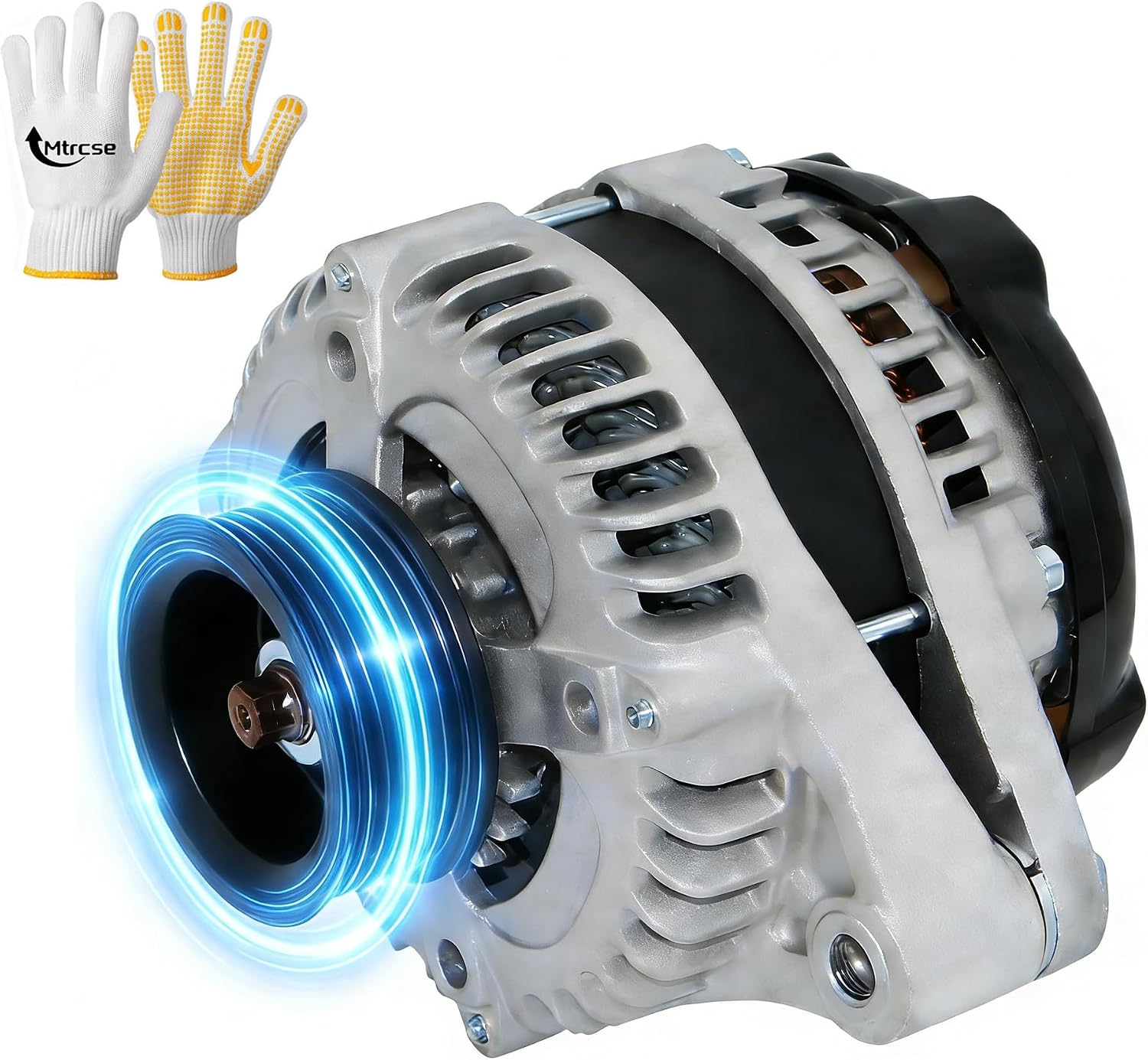 Alternator Fit for Honda Odyssey 2008-2010 Pilot Ridgeline 2009-2011 Acura MDX TL TSX ZDX RL 3.5L 3.7L V6 12V 130A CW 6-Groove Pulley Replacement 31100-RGW-A01 AL1311X 31100-RGW-A01RM 11391N