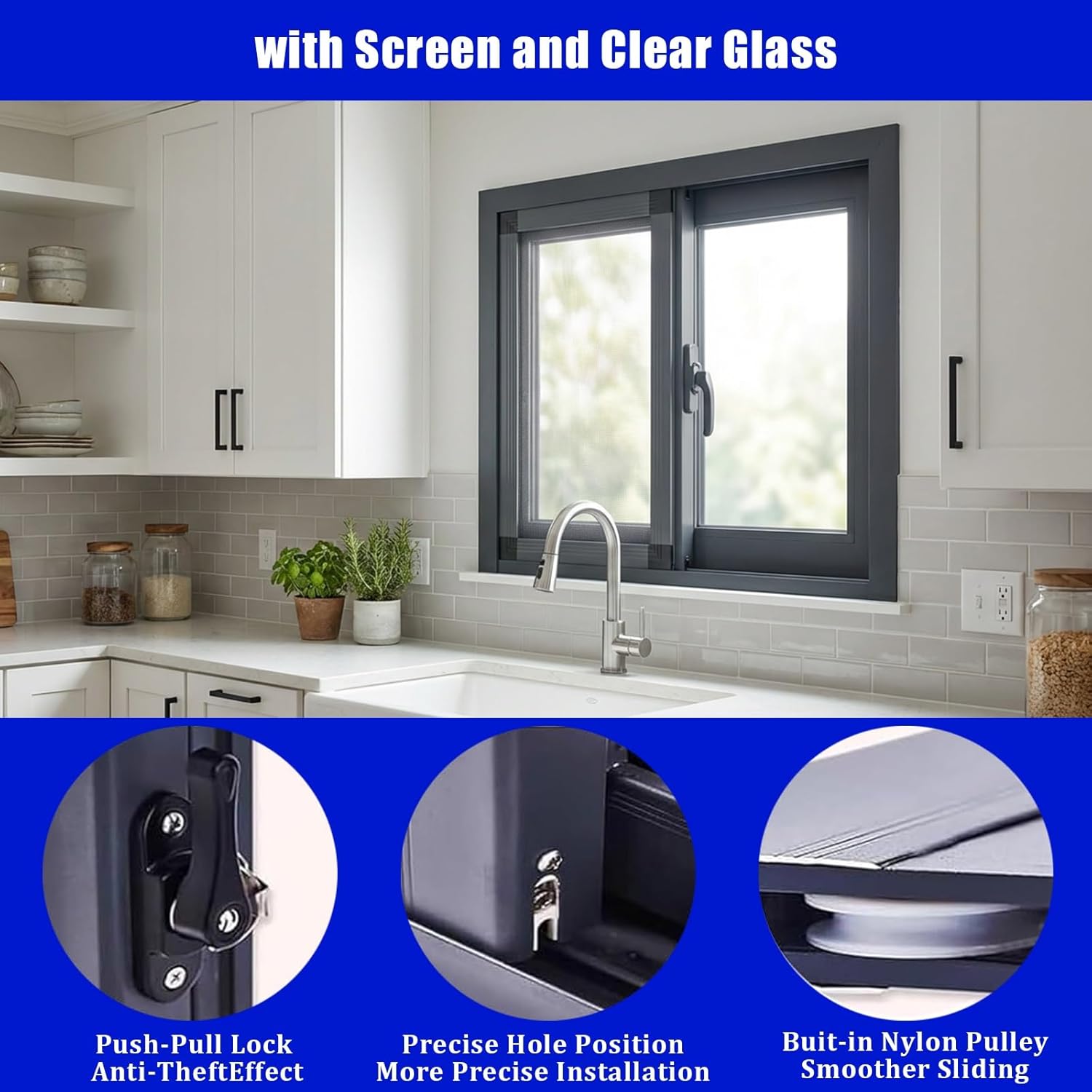 Shed Window Aluminum Alloy Sliding Window with Tempered Glass and Screen, Basement Slider Window for Chicken Coops, Bathroom, Basements, Playgrounds Barns(Dark Gray,30x22in)