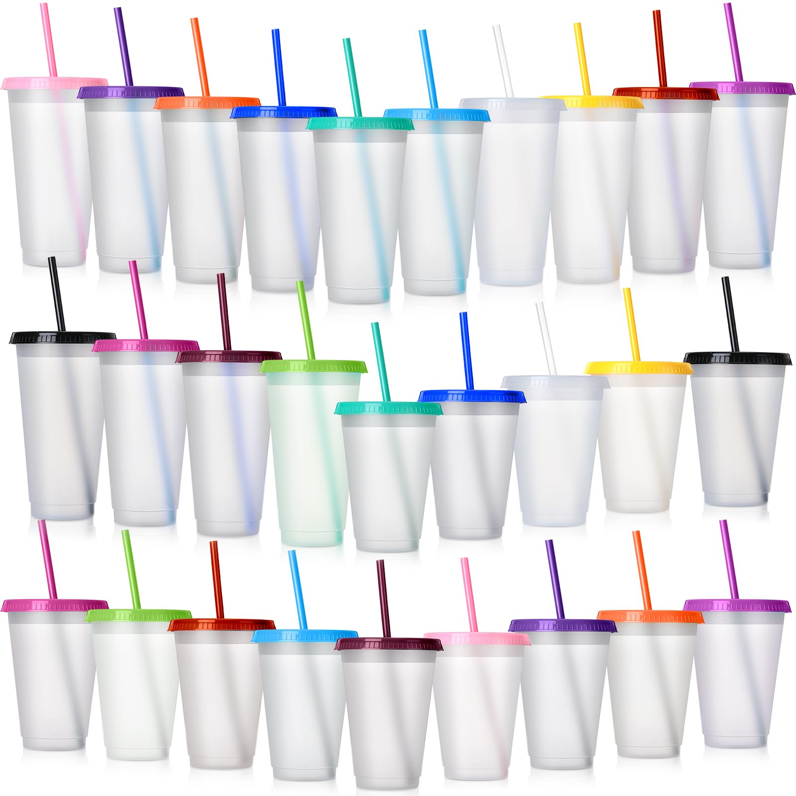 Gobelets en plastique avec paille pour anniversaire | Tasse de voyage réutilisable fête de famille