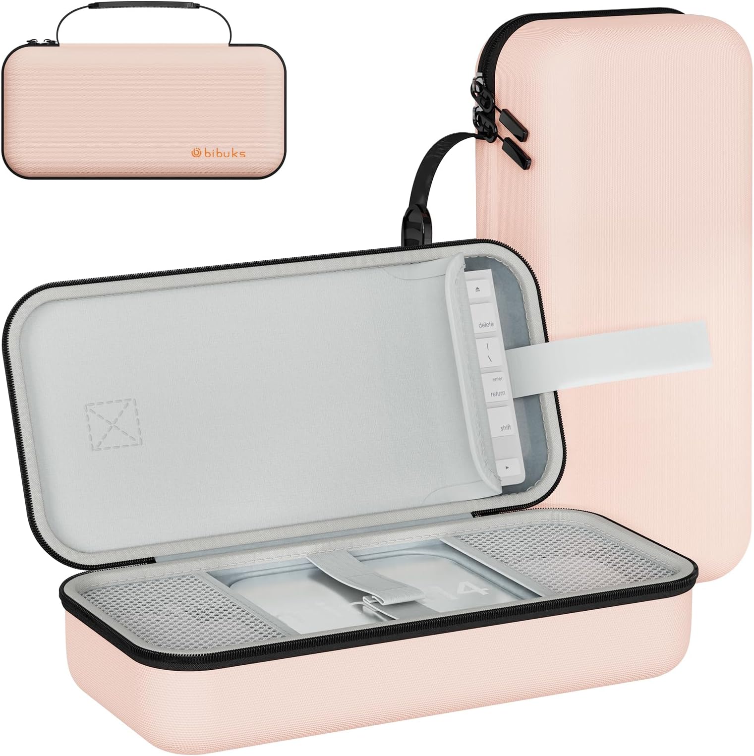 Carry Case Compatible with Apple 2024 Mac Mini M4 /M4 Pro,M4 Pro Protective Carrying Case, Portable Hard Shell Travel Storage Bag (Pink)