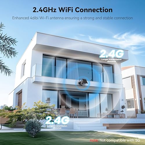 Miniatura 6 de Cámaras de seguridad inalámbricas para exteriores, visión nocturna a color 2K, cámara solar inalámbrica para exteriores para seguridad del hogar,