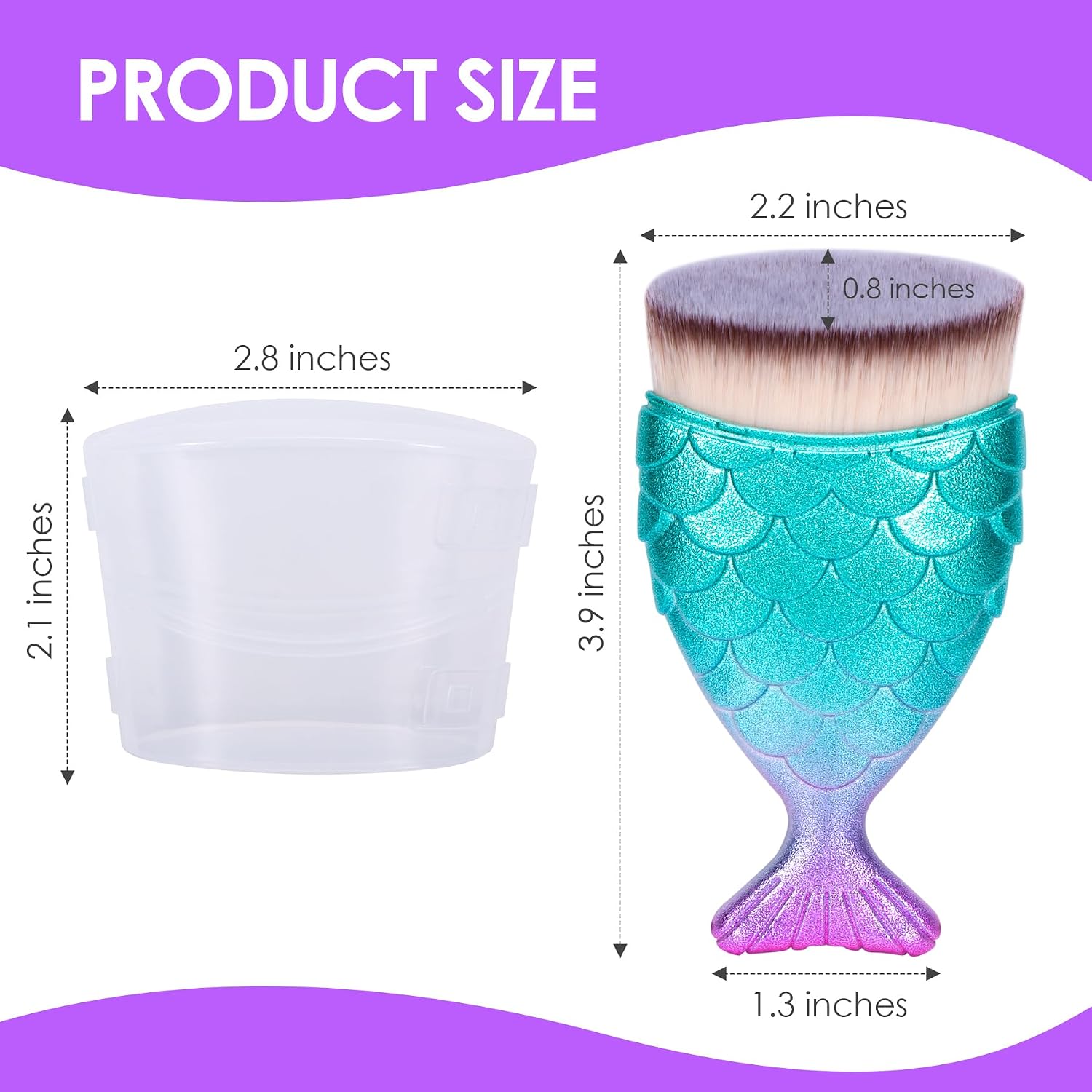 BABYSHEEP Sunscreen Brush Applicator Sunblock for Face and Body Foundation Makeup Brushes for Sun Lotion Self Tanner Bronzer Applicator Kabuki Brush with Lid -Travel Size (Green-Pink)