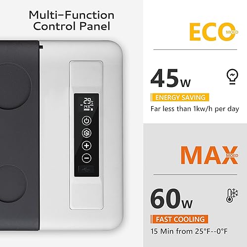 Miniatura 4 de Refrigerador portátil de coche de 12 voltios y 19 cuartos (18 litros), enfriador de automóvil de -4 ℉ ~ 60 ℉, enfriador de compresor eléctrico de