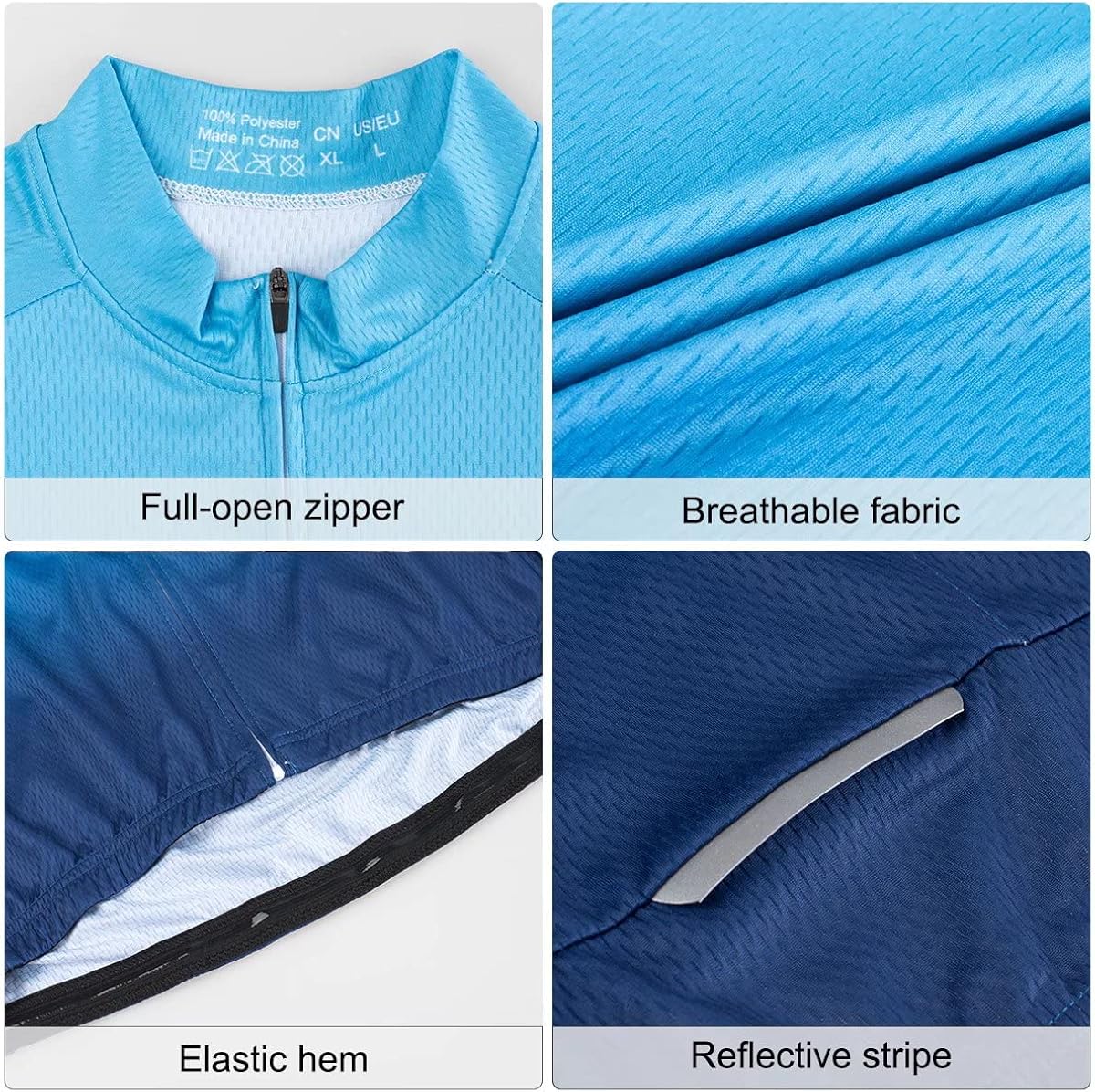 ROTTO Cycling Jersey Mens Bike Shirt Short Sleeve Gradient Color Series : Clothing, Shoes & Jewelry