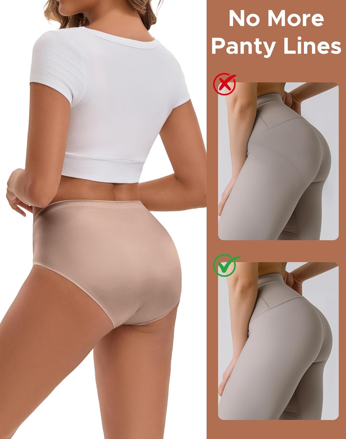 INNERSY Women's Seamless Underwear Pearly Sheen Soft Silky Lightweight Hipster Panties - Image 3