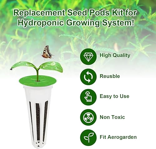 Miniatura 4 de Kit de cápsulas de semillas para sistema de cultivo hidropónico, cápsulas de inicio de semillas para jardín interior, incluye 12 esponjas de
