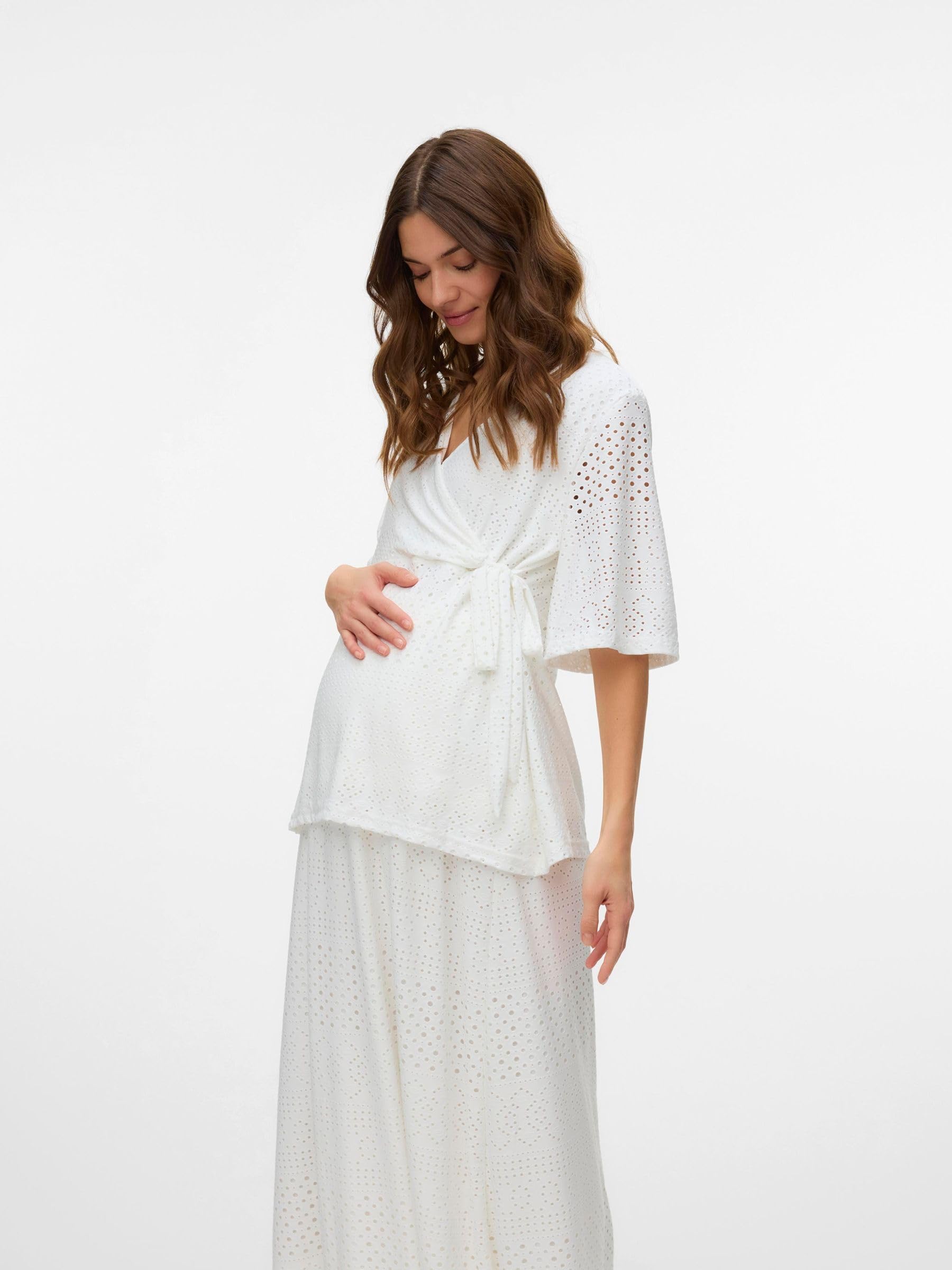 MAMALICIOUS Female Bluse Normal geschnitten V-Ausschnitt Top | Blouse