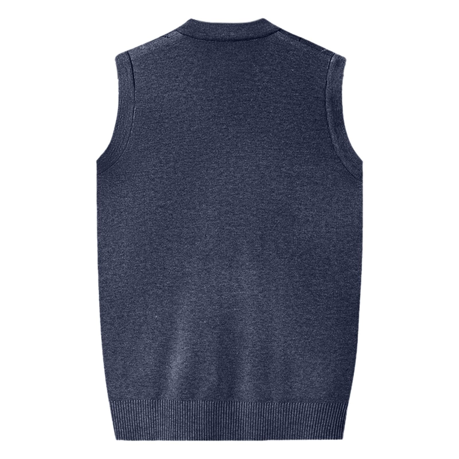 Generisch Herren Pullover Weste V Ausschnitt Business Karomusterdruck Strickweste Casual Cardigan Mit Knopfleiste Pullunder Herren Freizeit Ärmellose Pulloverwestee Strickpullover