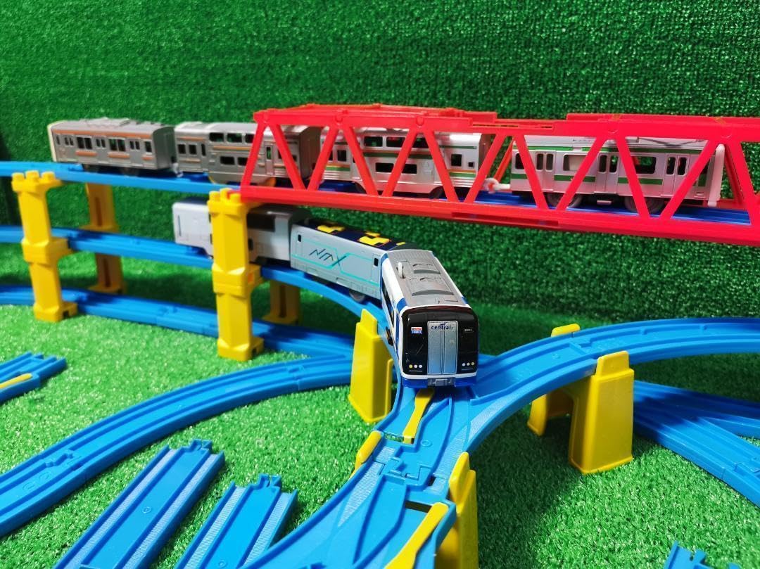 Amazon | プラレール オーバル レイアウト 3段 タワー 大きな鉄橋 車両 