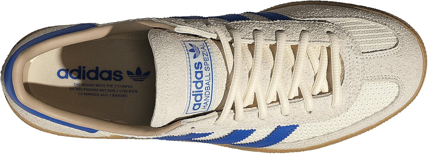 adidas Handball Spezial Men's Shoes, Cream White/Blue/Warm Sandstone, Size 11