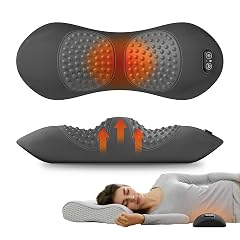 SUDAHIA 3-in-1 Electric Lumbar Support Pillow for Bed and Chair Smooth Spine Triple Fusion Back Massager with Heated