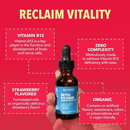 Miniatura 3 de Gotas líquidas orgánicas de metilo B12  Potenciador energético de vitamina B12 de metilcobalamina  B12 metilado más puro y biodisponible para la vía