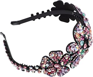 Elegant Rhinestone Butterfly Flower Hairband for Women Chic Wide Headband with Decorative Headdress Party Accessory and Daily Hair Fixing for Brides