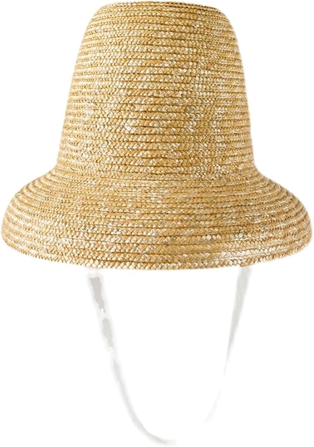 Spring Summer Retro High-Top Straw Hat with Tie, Wide Brim UV Protection Sun Hat, Beach & Outdoor Hat for Women