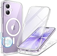 Vista 65 de BERFY Funda para iPhone Air, compatible con MagSafe, protector de pantalla de privacidad integrado y protección de cámara, cuerpo completo