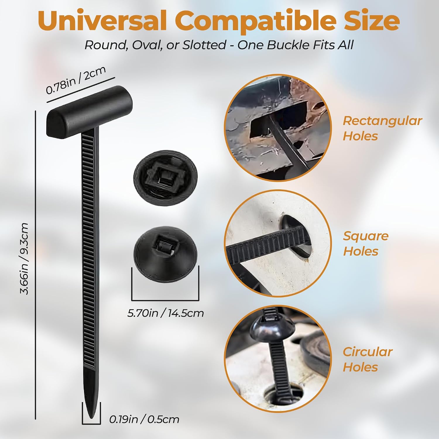 110Pcs Upgraded Nylon Universal Cable Tie Buckle –Zipper Clips For Cars- Tool-Free Snap-Fit Fastening Clip Locking Zip Ties- Bumper Retainer Fender Clips For Automotive, Home & Industrial Use