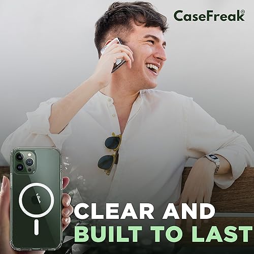 Miniatura 6 de CASEFREAK Funda transparente para iPhone 13 Pro con anillo magnético, compatible con accesorios Mag-Safe, ajuste delgado, antiamarilleo, a prueba de