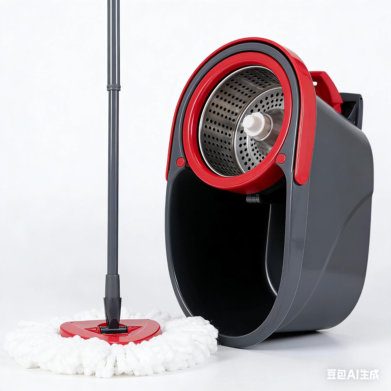 360 Spin Mop and Bucket System with Wringer Set, Hands Free Microfiber Mop for Floor Cleaning, Adjustable Handle Floor Mop for Hardwood, Tile, Laminate, Vinyl Floors
