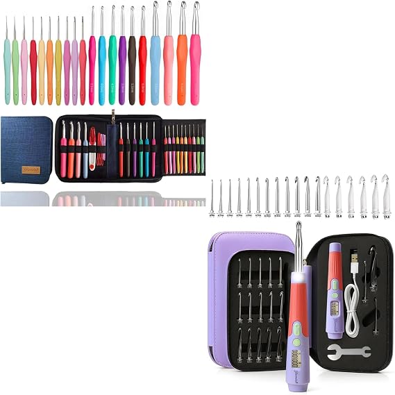 Yarniss Digital Counting Lighted & Ergonomic Crochet Hooks Set