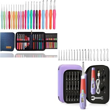 Yarniss Digital Counting Lighted & Ergonomic Crochet Hooks Set