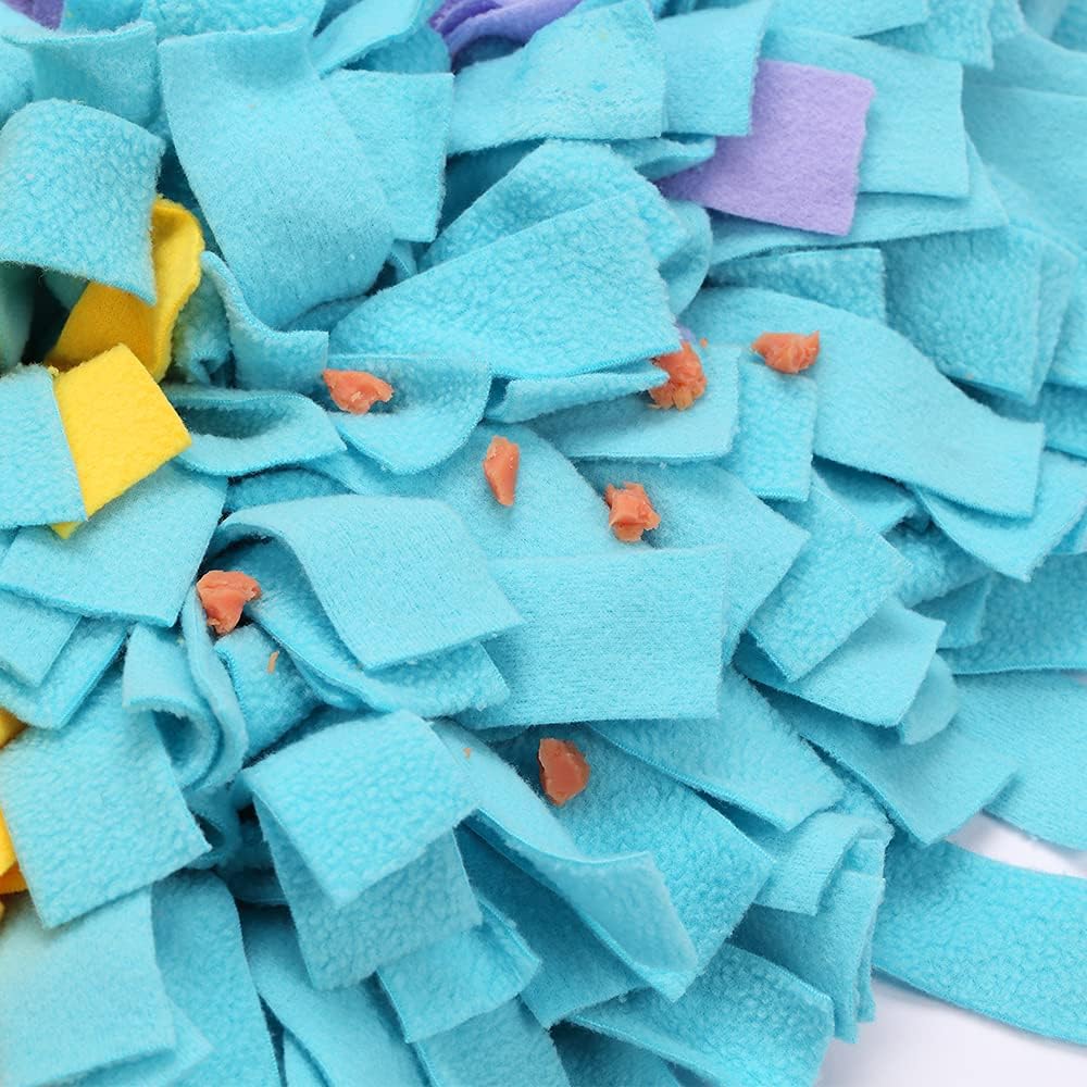 LEMONDA Pet Dog Snuffle Mat Training Feeding Mat Nosework for Dogs Activity Fun Play Mat for Relieve Stress Restlessness 19"x 19"