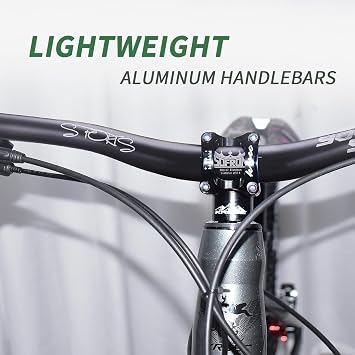 MTB Riser Handlebars, 780mm Aluminum Alloy, 25 mm Rise, Black