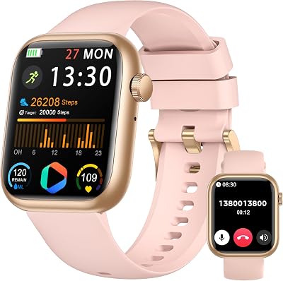 💎 77% MEGA DEAL! Smartwatch Damen Herren, 1.83″ HD Fitness Tracker mit Schrittzähler/Blutdruckmessung/Pulsuhren/Telefonfunktion, Schlaftracker, 120+ Sportmodi, IP68 Wasserdicht Fitnessuhr&Sportuhr für Iphone Android