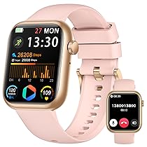 Smartwatch Uomo Donna, 1.83” Orologio Smartwatch con Chiamata Bluetooth,Pressione Sanguigna, Cardiofrequenzimetro, Sonno,Contapassi,120+ Modalità Sportive, Impermeabile IP68 Smart Watch per Android&iOS