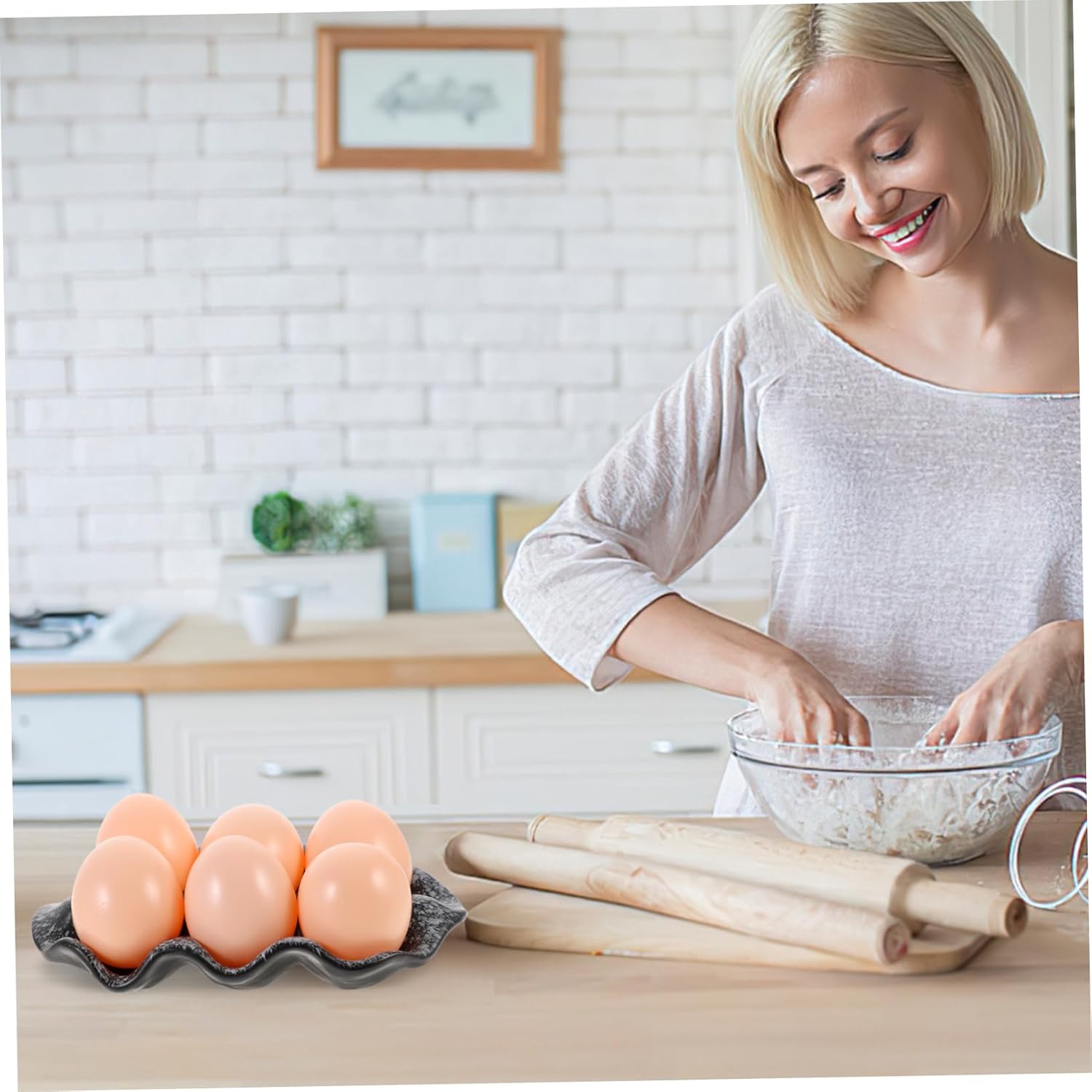 Ceramic Storage Tray Compact Holder for Countertop Design for Home Restaurant Use Stylish Keeper for Housewarming Everyday Organization