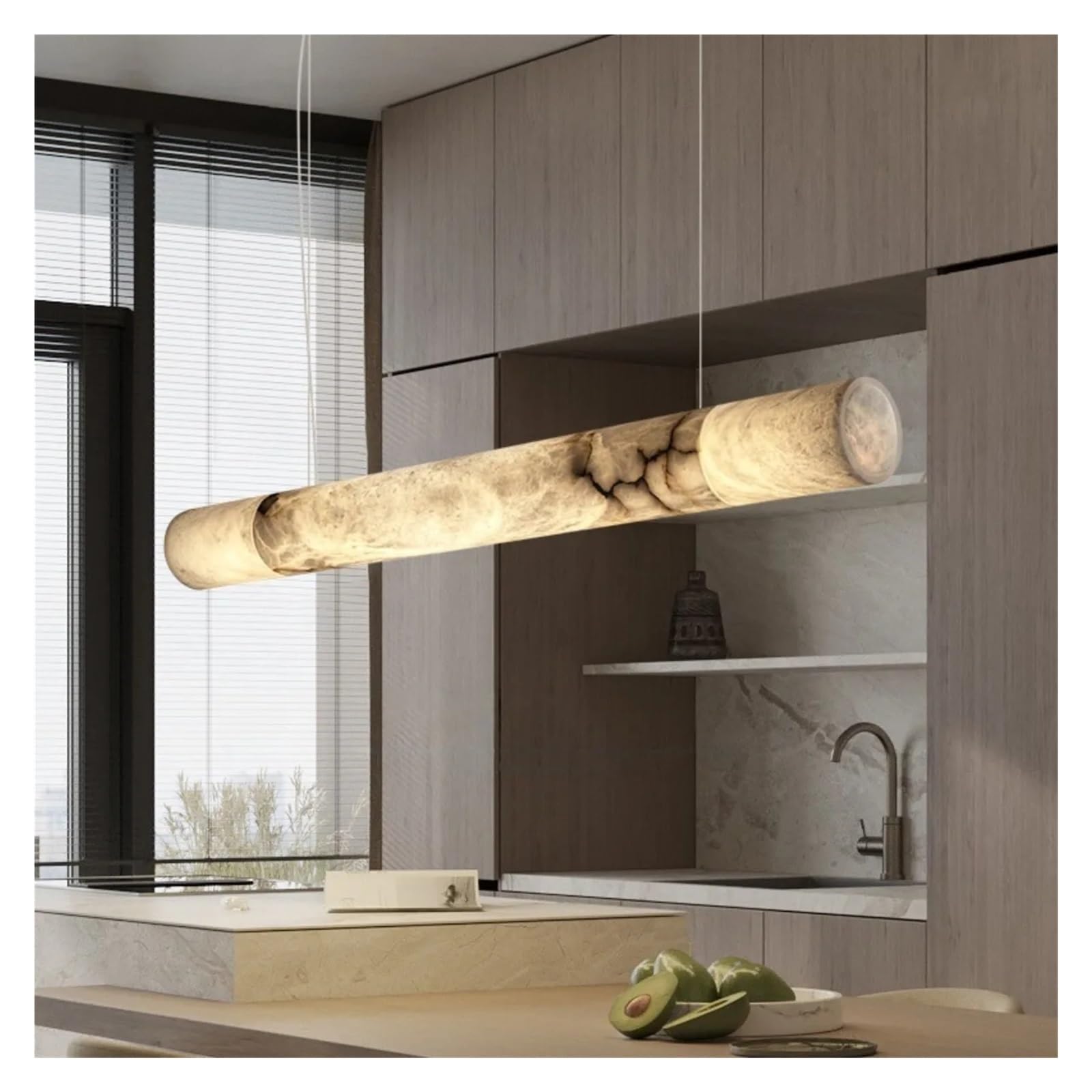 Modern Marble Pendant Lights Linear Kitchen Island Decor Light