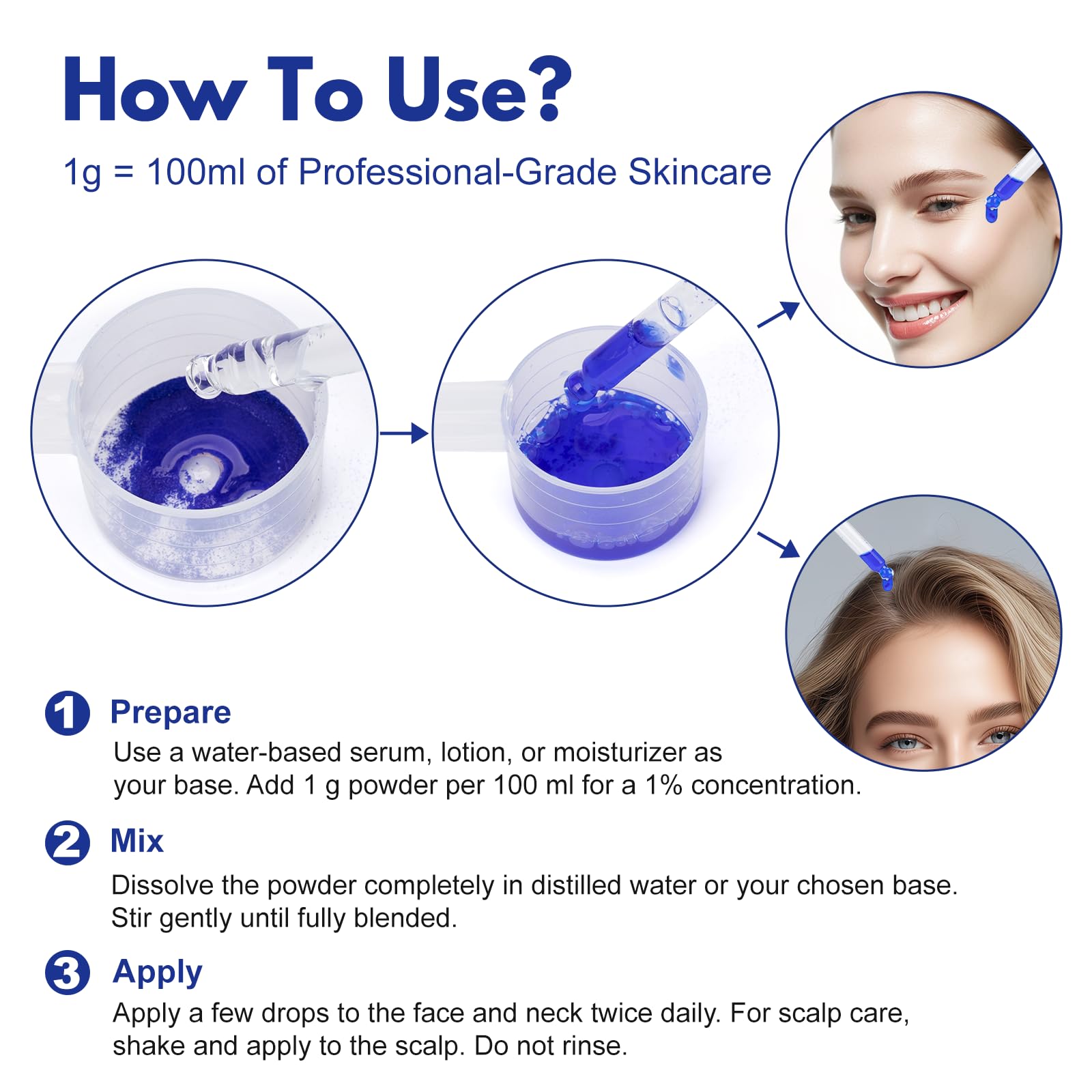 Amazon.com: GHK-Cu Copper Peptide Powder – 99.7%+ Pure Cosmetic-Grade  Ingredient for DIY Serums, Creams & Scalp Tonics